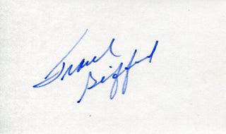 Frank Gifford Autographed 3x5 Index Card