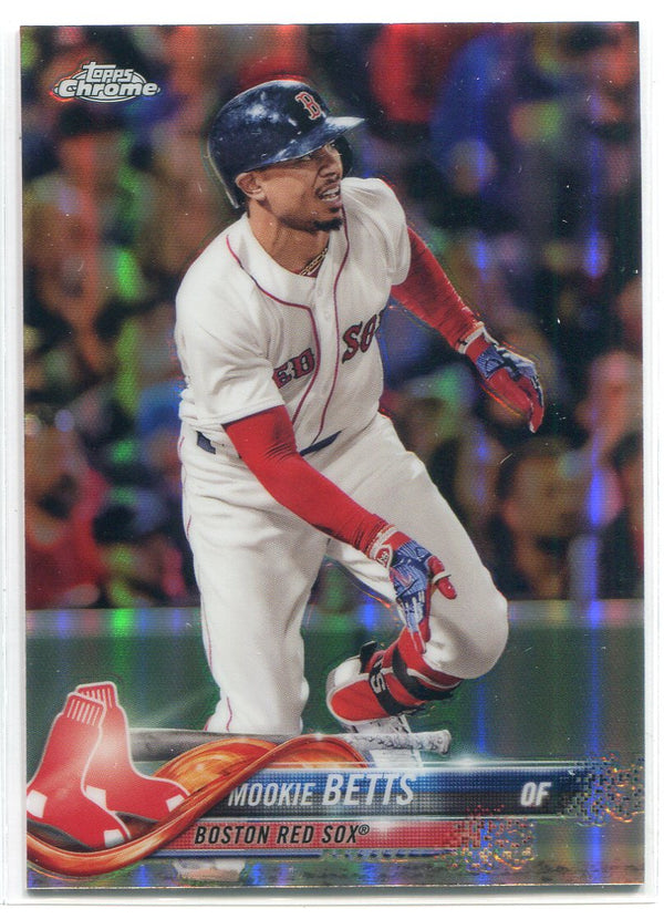 Mookie Betts 2018 Topps Chrome Refractor Card