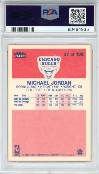 Michael Jordan 1986 Fleer Rookie Card #57 (PSA NM-MT 8)