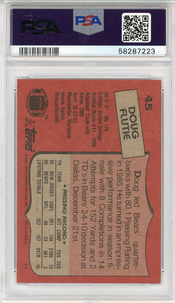 Doug Flutie 1987 Topps Card #45 (PSA NM-MT 8)