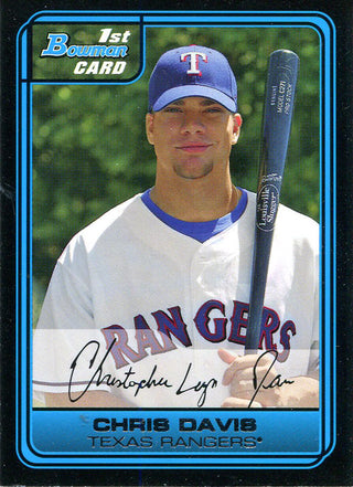 Chris Davis Unsigned 2006 Bowman Rookie Card