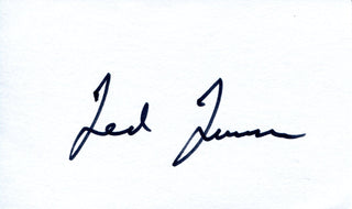 Ted Turner Autographed 3x5 Index Card