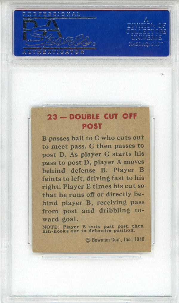 Double Cut Off Post 1948 Bowman Card #23 (PSA EX-MT 6)
