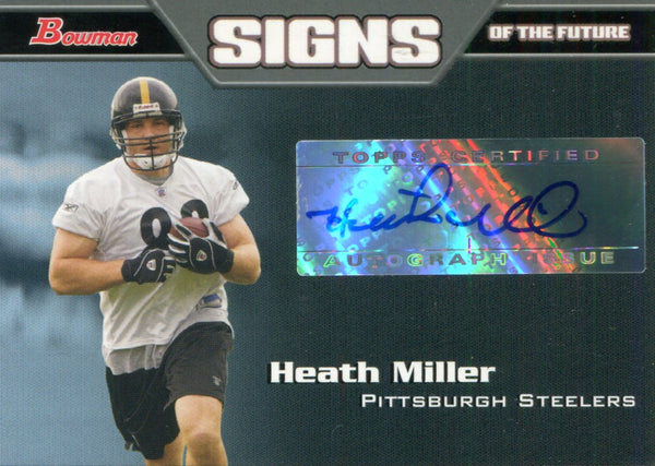 Heath Miller 2005 Bowman #SF-HM Autograph Card