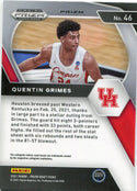 Quentin Grimes 2021 Panini Prizm Draft Picks Red Ice Rookie Card