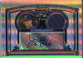 Justin Olsen 2005 Bowman Sterling Jersey/Autographed Card #120/199