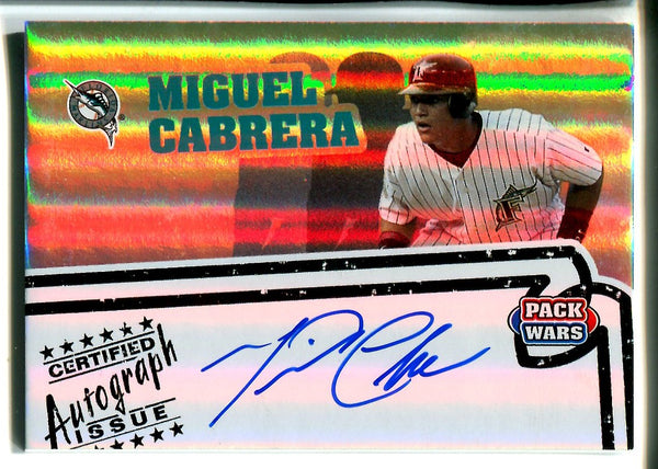 Miguel Cabrera 2005 Pack Wars Autographed Card