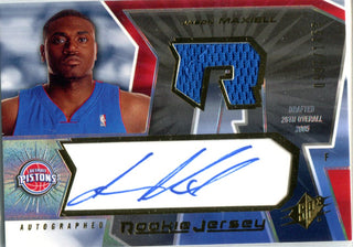 Jason Maxiell 2005-06 Upper Deck Jersey/Autographed Card #597/1453