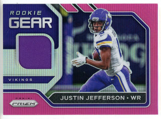 Justin Jefferson 2020 Panini Prizm Rookie Gear Pink Prizm Card #10