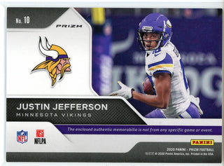 Justin Jefferson 2020 Panini Prizm Rookie Gear Pink Prizm Card #10