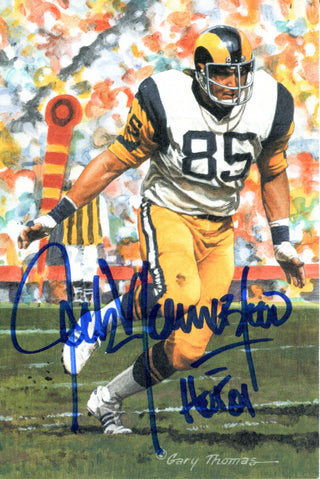 Jack Youngblood "HOF 01" Autographed Goal Line Art Postcard