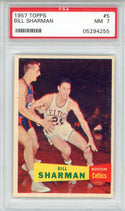 Bill Sharman 1957 Topps Card #5 (PSA NM 7)