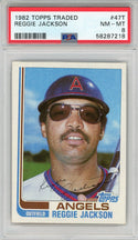 Reggie Jackson 1982 Topps Traded Card #47T (PSA NM-MT 8)