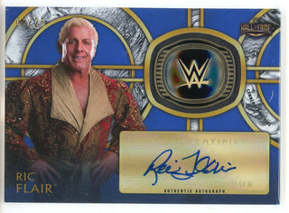 Ric Flair Autographed 2018 Topps WWE Legends Commemorative Hall of Fame Ring Card #HOF-RF