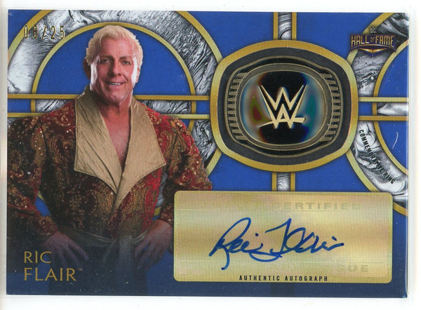 Ric Flair Autographed 2018 Topps WWE Legends Commemorative Hall of Fame Ring Card #HOF-RF