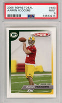 Aaron Rodgers 2005 Topps Total #483 PSA Mint 9 RC