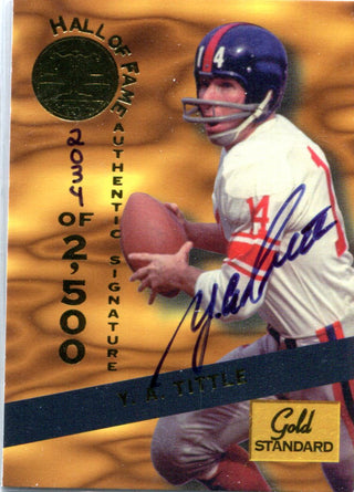 Y.A. Tittle 1994 Gold Standard Autographed Card #2034/2500