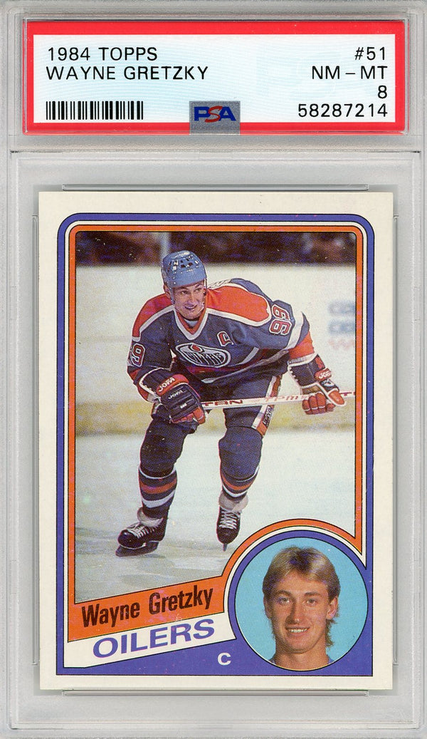 Wayne Gretzky 1984 Topps Card #51 (PSA NM-MT 8)