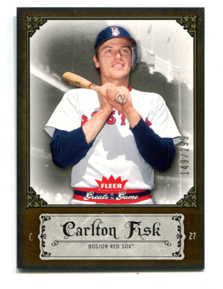 Carlton Fisk 2006 Fleer Greats of The Game #21 Card /299