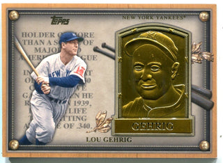 Lou Gehrig 2012 Topps Hall of Fame Gold Plaque Card #HOFLG