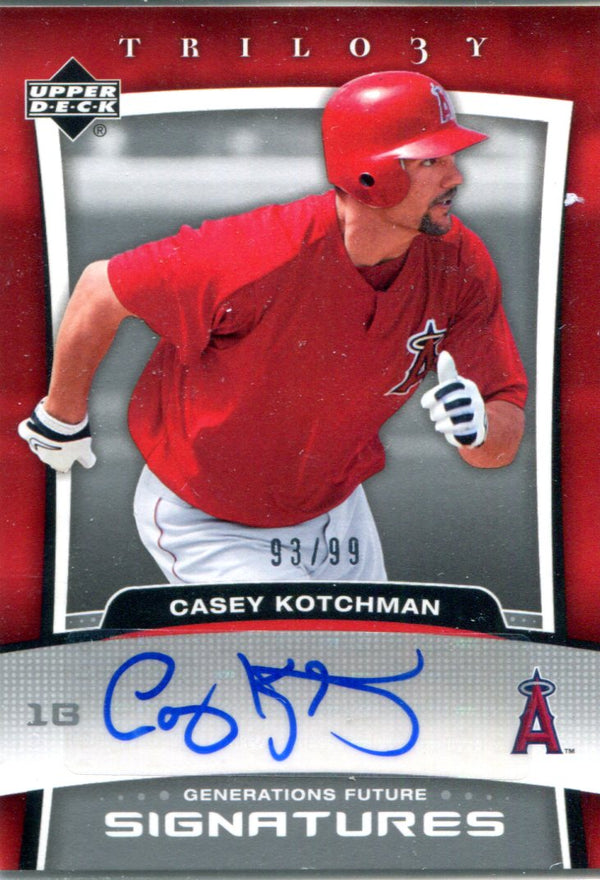 Casey Kotchman 2005 Upper Deck Trilogy Autographed Card #93/99