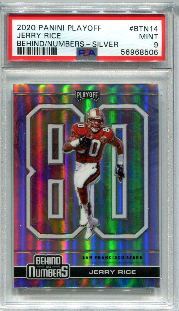 Jerry Rice 2020 Panini Playoff #BTN14 PSA MINT 9 Card