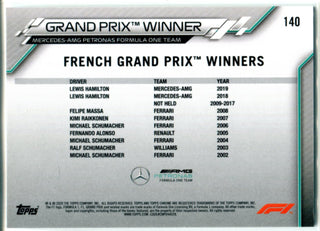 Lewis Hamilton 2020 Topps Chrome Card #140