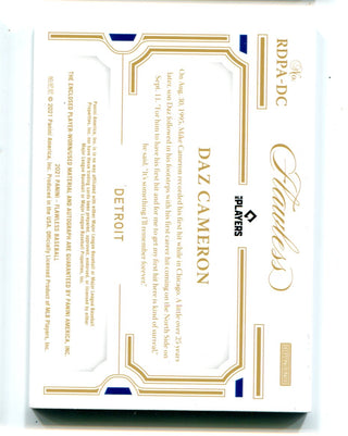 Daz Cameron 2021 Panini Flawless #RDPADC Patch Autographed Card /15