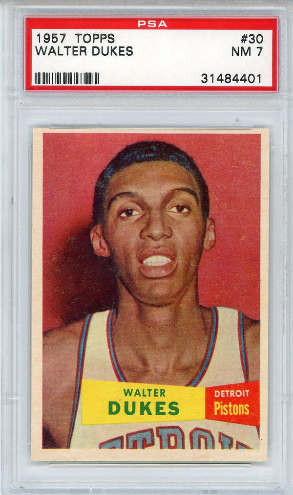 Walter Dukes 1957 Topps Card #30 (PSA NM 7)