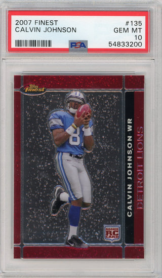 Calvin Johnson 2007 Bowman Chrome Football Rookie Card RC #BC75 Graded