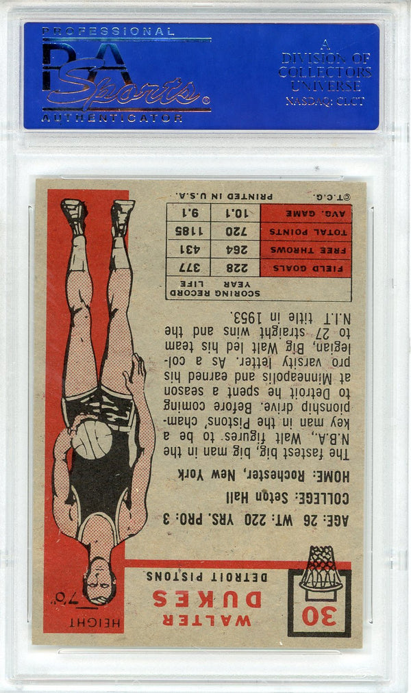 Walter Dukes 1957 Topps Card #30 (PSA NM 7)