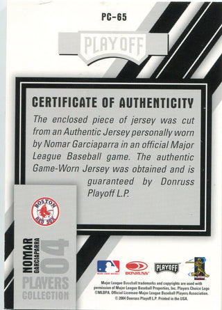 Nomar Garciaparra 2004 Donruss Playoff Game Worn Jersey Card