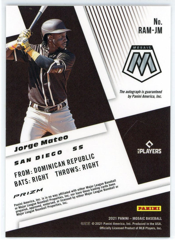 Jorge Mateo: Baseball Card - Autographed