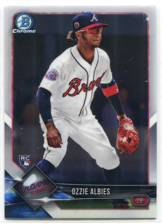 Ozzie Albies 2020 Diamond Kings Game Used Bat Card