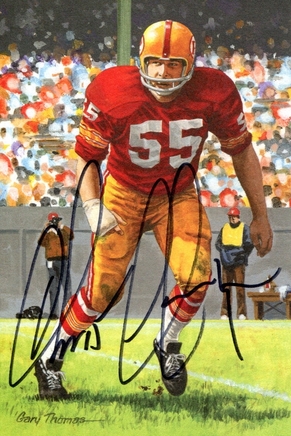 Chris Hanburger Autographed Goal Line Art Postcard