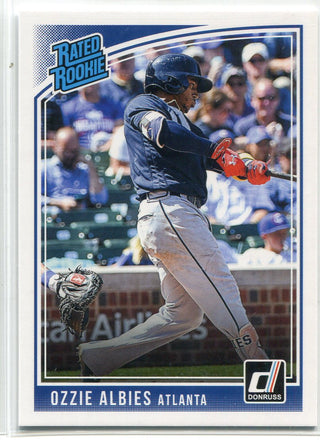 Ozzie Albies 2018 Panini Donruss Rated Rookie Card