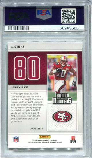 Jerry Rice 2020 Panini Playoff #BTN14 PSA MINT 9 Card