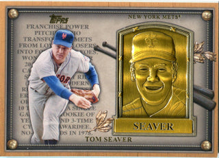 Tom Seaver 2012 Topps Commemorative Gold Hall of Fame Plaque Card
