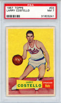Larry Costello 1957 Topps Card #33 (PSA NM 7)