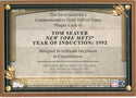 Tom Seaver 2012 Topps Commemorative Gold Hall of Fame Plaque Card