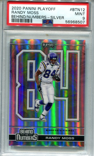 Randy Moss 2020 Panini Playoff #BTN12 PSA MINT 9 RC