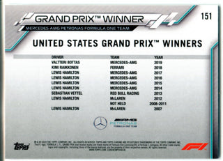 Valtteri Bottas 2020 Topps Chrome Card #151