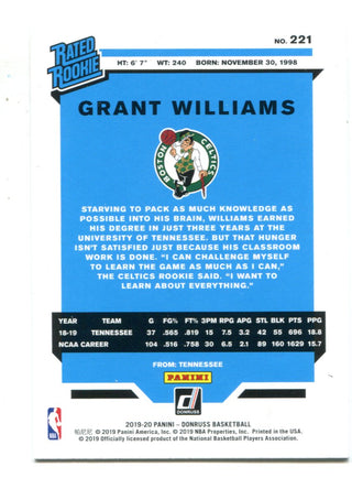 Grant Williams 2019 Hoops Premium Stock #218 RC