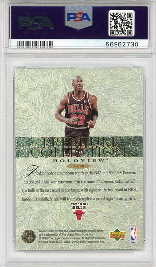 Michael Jordan 1995 Upper Deck SP Holoview Card #PC5 (PSA)