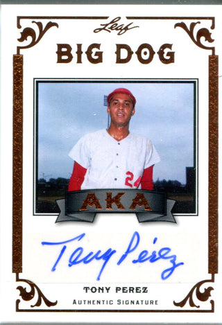 Tony Perez Autographed 2012 Leaf AKA Big Dog Card