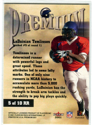 LaDainian Tomlinson 2001 Fleer Premium Rookie Card
