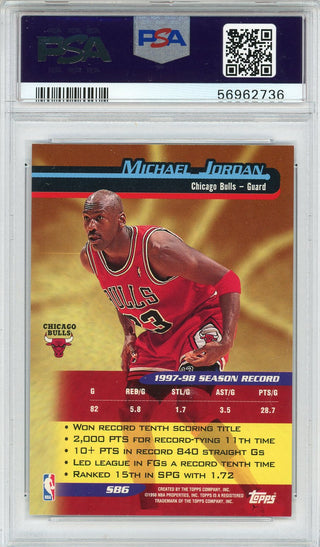 Michael Jordan 1998 Topps Season's Best Card #SB6 (PSA)