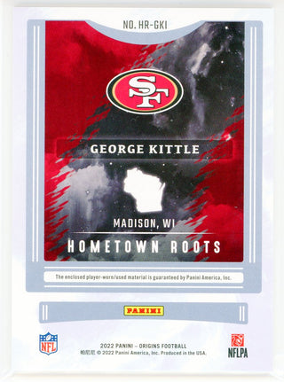 George Kittle 2022 Panini Origins Hometown Roots Patch Card #HR-GKI