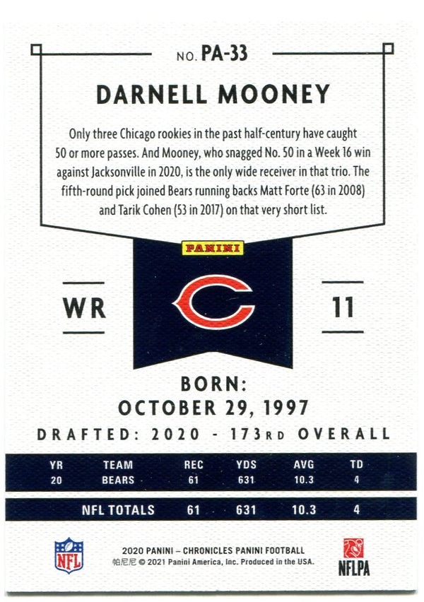 Darnell Mooney Panini Chronicles 2020