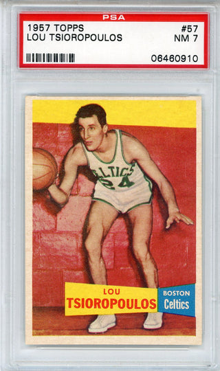 Lou Tsioropoulos 1957 Topps Card #57 (PSA NM 7)
